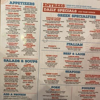 Lester's Diner - Menu - Diners Near Me - Sunrise, Florida Lester's Diner - Menu - Diners Near Me - Sunrise, Florida