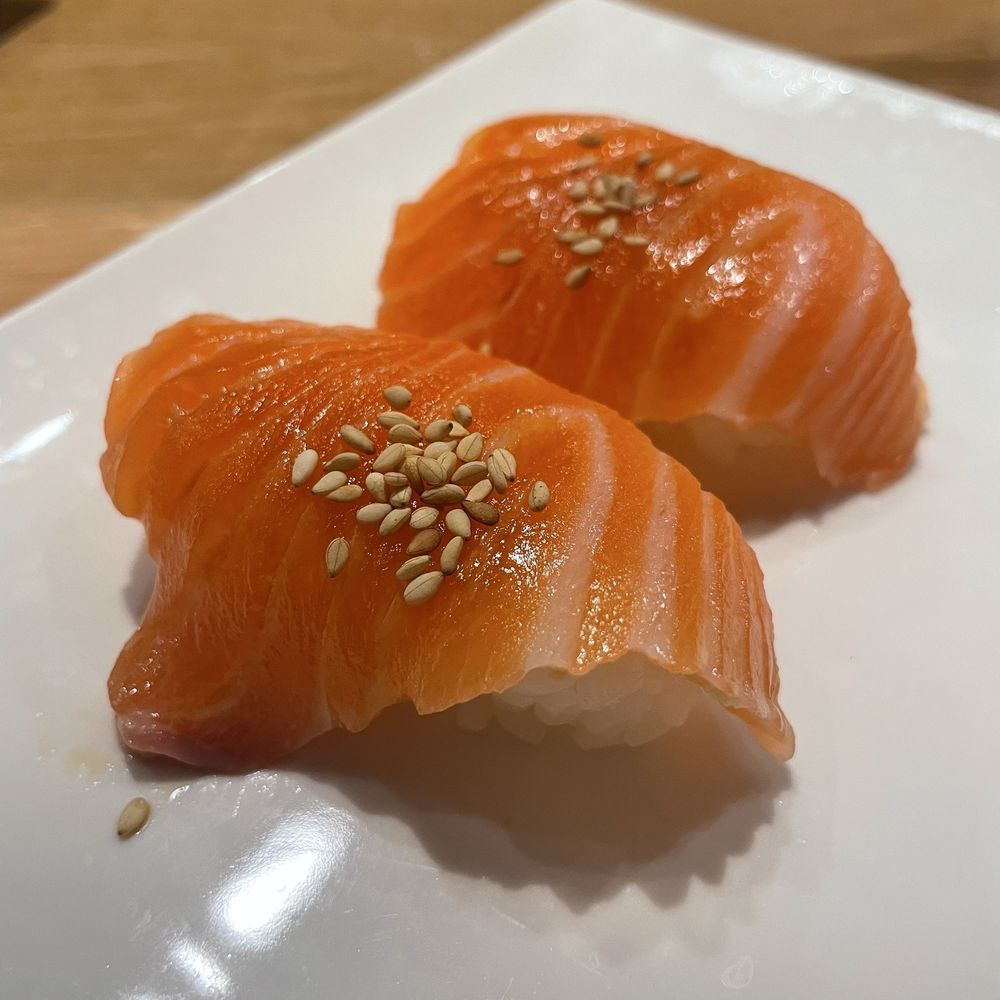 Onori Hand Roll Bar - Salmon nigiri - Sushi Bars Near Me - Temecula, California Onori Hand Roll Bar - Salmon nigiri - Sushi Bars Near Me - Temecula, California