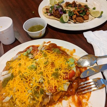 La Zenita - Indian taco X-mas style (red and green salsa). Al pastor tacos.  I forgot to take a photo before digging in... - Mexican Near Me - Albuquerque, New Mexico
