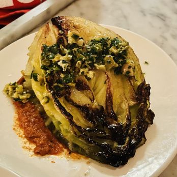 Heirloom Cafe - a plate of grilled cabbage - New American Near Me - San Francisco, California