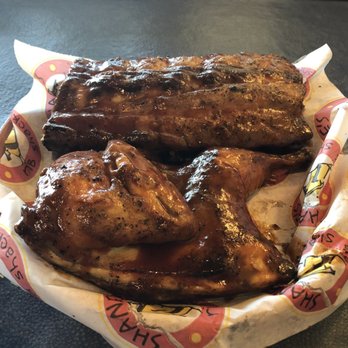 Shane's Rib Shack - Half rack of ribs with a half chicken. - Barbeque Near Me - Panama City Beach, Florida Shane's Rib Shack - Half rack of ribs with a half chicken. - Barbeque Near Me - Panama City Beach, Florida