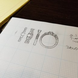 Designing a custom engagement and wedding ring to incorporate stones from my great grandmother's rings!