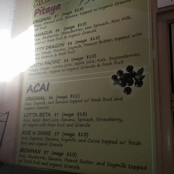 Juice Caboose - Bowl menu - Juice Bars & Smoothies Near Me - San Diego, California