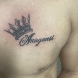 West Cali Tattoos & Piercing - Name and Crown done by Erica Rivera