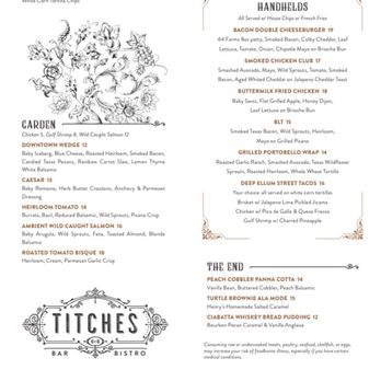 Titches Lobby Bar and Bistro - Menu - Lounges Near Me - Dallas, Texas Titches Lobby Bar and Bistro - Menu - Lounges Near Me - Dallas, Texas