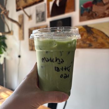 Global Gallery - 16 oz. Iced Matcha Latte - Coffee & Tea Near Me - Columbus, Ohio