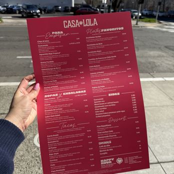 Casa Lola - Menu - Mexican Near Me - Sacramento, California