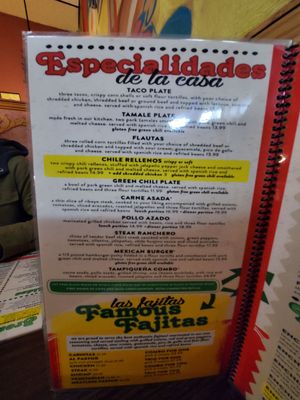 Menu photo 3 Las Fajitas Mexican Restaurant Aurora, CO