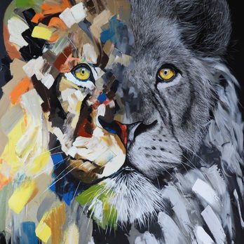 Bright's Gallery - Eldran (Lion) by Marie-Josee Bilodeau - Art Galleries Near Me - Collingwood, Ontario