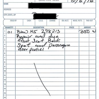 Prime Interiors - The owner claimed I posted my negative review (May 2016) a year after the job. This invoice shows otherwise (Feb 2016). - Auto Detailing Near Me Prime Interiors - The owner claimed I posted my negative review (May 2016) a year after the job. This invoice shows otherwise (Feb 2016). - Auto Detailing Near Me