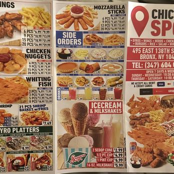 Chicken Spot - MENU - New American Near Me - New York, New York Chicken Spot - MENU - New American Near Me - New York, New York