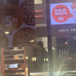 Little Caesars - This young man closed the shop at 9:40pm when it closes at 10pm! was looking forward to my food:(! Unacceptable.