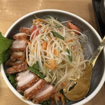 Manaao - "Papaya Salad" Som Tum with pork belly - Thai Near Me - Tustin, California