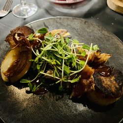 Idlewyld Restaurant - Spinach & Roasted Garlic Stuffed Pork Tenderloin