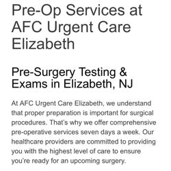 AFC Urgent Care Elizabeth