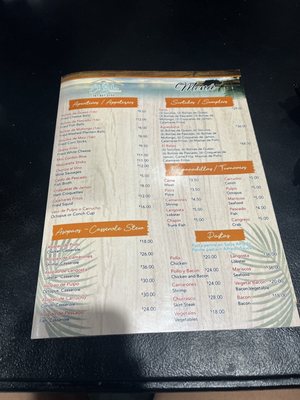 Menu photo 1 El Bohio Cabo Rojo, PR