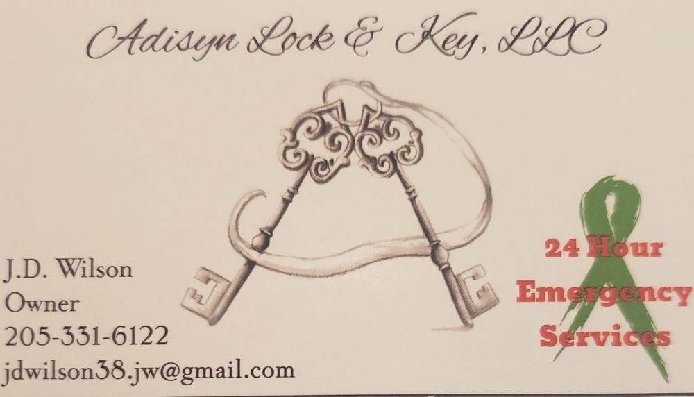 ADISYN LOCK & KEY Updated September 2024 Tuscaloosa, Alabama Keys