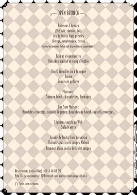 Menu photo 1 Le China Paris, 75 Menu photo 1 Le China Paris, 75