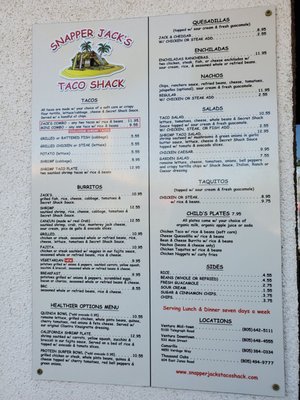 Menu photo 5 Snapper Jack's Taco Shack Ventura, CA Menu photo 5 Snapper Jack's Taco Shack Ventura, CA
