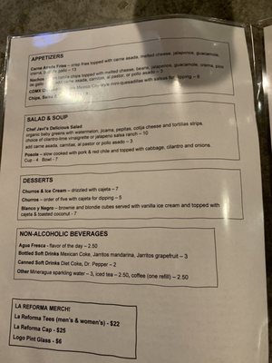 Menu photo 6 La Reforma Brewery Albuquerque, NM