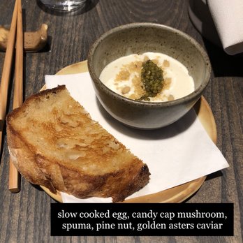 Madcap - Slow cooked egg, candy cal mushroom, spuma, pine nut, golden asters caviar - New American Near Me - San Anselmo, California
