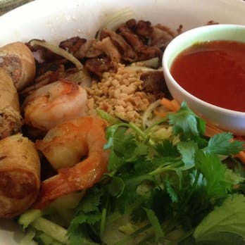 Pho 4 Star - B12: vermicelli with pork, shrimp, & spring roll. Proteins were pan fried & not "grilled" as advertised - Vietnamese Near Me - Universal City, Texas Pho 4 Star - B12: vermicelli with pork, shrimp, & spring roll. Proteins were pan fried & not "grilled" as advertised - Vietnamese Near Me - Universal City, Texas