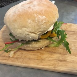 the Natural Bread Company - Grilled vegetable and feta cheese sandwich - amazing!!!!!
