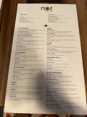 Menu photo 5 Noe Sushi Bar South Miami, FL