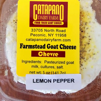 Catapano Dairy Farm - Delicious Lemon Pepper chèvre - (9/4/2020) - Farmers Market Near Me - Peconic, New York Catapano Dairy Farm - Delicious Lemon Pepper chèvre - (9/4/2020) - Farmers Market Near Me - Peconic, New York
