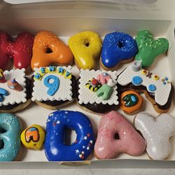 J Donuts - Happy Birthday Among Us donuts for my 9 year old!