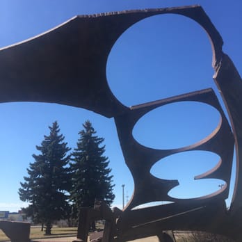 Chrysalis - A beautiful view through the metal artwork outside Chrysalis. - Community Service/Non-Profit Near Me - Edmonton, Alberta