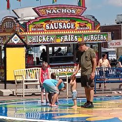 Kansas State Fair - No!.   The sausage was old and tough, the onions were old and cold, and the hamburger was sitting in a pan.