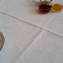 strawberry jam, orange jam, devonshire cream
