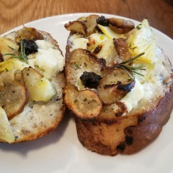 Monteverde - Artichoke and sunchoke crostini - Italian Near Me - Chicago, Illinois Monteverde - Artichoke and sunchoke crostini - Italian Near Me - Chicago, Illinois