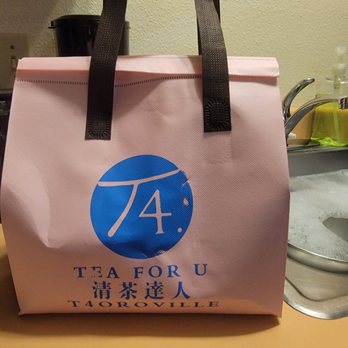 T4 Oroville - Cute to go bag - Bubble Tea Near Me - Oroville, California