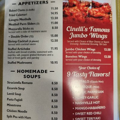 Menu photo 2 Cinelli's Pizza Franklin Square, NY