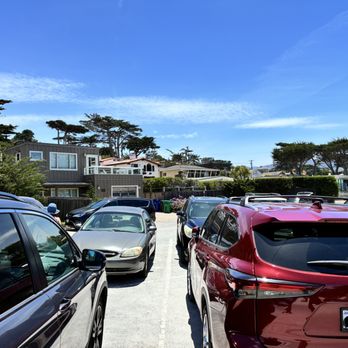 Carmel Beach - parking lot - Beaches Near Me - Carmel-by-the-Sea, California