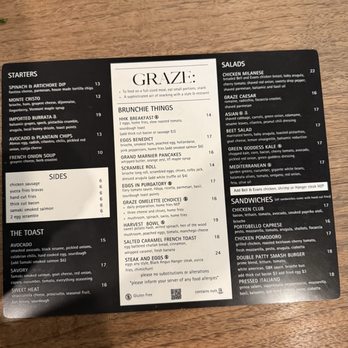 Graze - Great menu! - Breakfast & Brunch Near Me - Ho-Ho-Kus, New Jersey