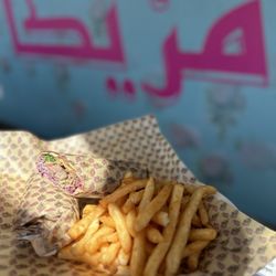 Azkadenya Mediterranean - Beef wrap combo with fries