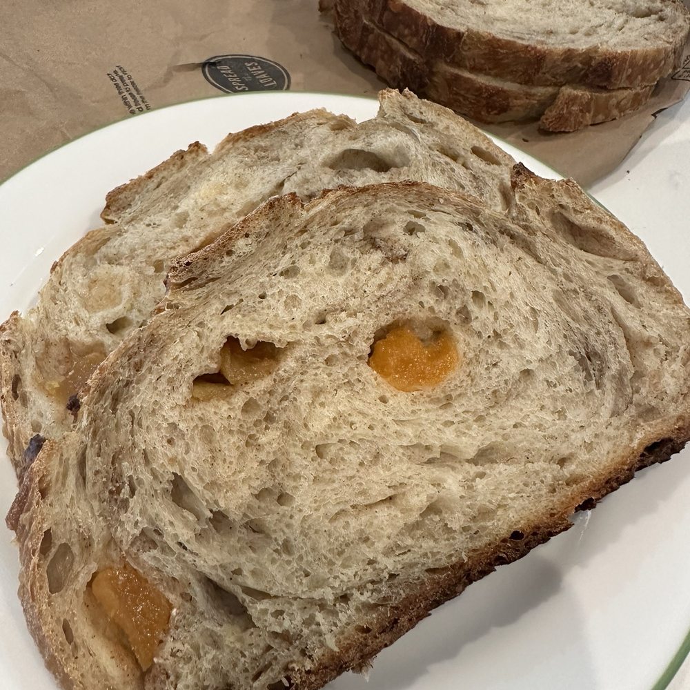 Spread the Loaves - Peach cobbler sourdough 7/2025 - Bakeries Near Me - Helotes, Texas Spread the Loaves - Peach cobbler sourdough 7/2025 - Bakeries Near Me - Helotes, Texas
