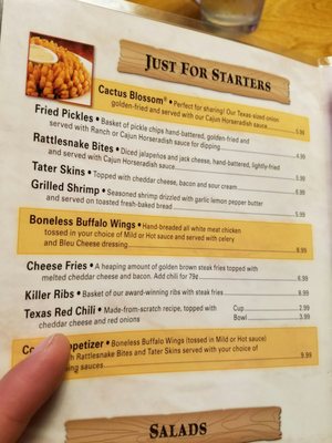 Menu photo 2 Texas Roadhouse Las Cruces, NM Menu photo 2 Texas Roadhouse Las Cruces, NM