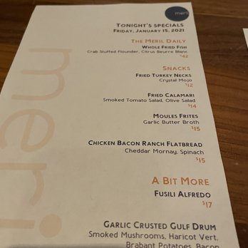 Meril - Specials - New American Near Me - New Orleans, Louisiana Meril - Specials - New American Near Me - New Orleans, Louisiana