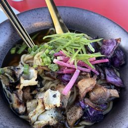 Vegan ramen with mushroom broth Vegan ramen with mushroom broth