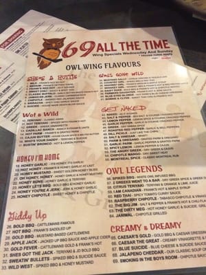 Menu photo 4 The Winkin' Owl Calgary, AB Menu photo 4 The Winkin' Owl Calgary, AB