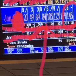 145 in 8th. frame.
Thanks Dino.