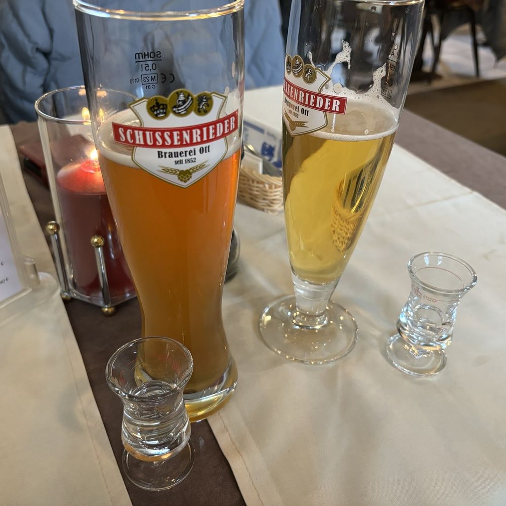 Restaurant Delphi - Beers came with complementary shots of ouzo - Greek Near Me - Gailingen, BW