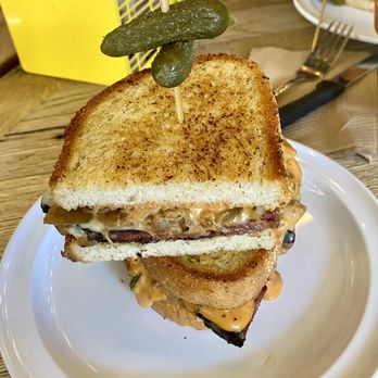 Bareburger - Cobble Hill - My sandwich. The picture was taken at the wrong angle. Delish nonetheless! - Burgers Near Me - Brooklyn, New York