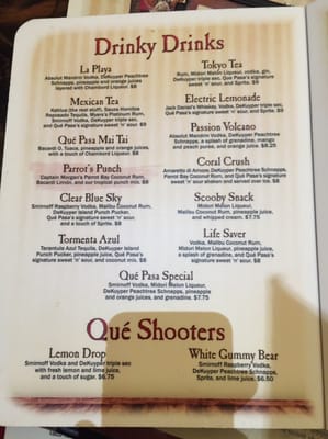 Menu photo 5 Que Pasa! Atascadero, CA
