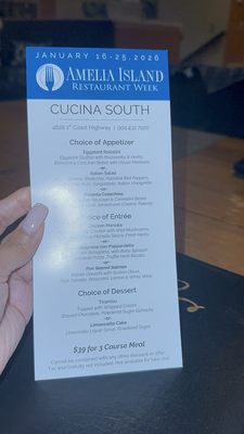 Menu photo 1 Cucina South Fernandina Beach, FL Menu photo 1 Cucina South Fernandina Beach, FL