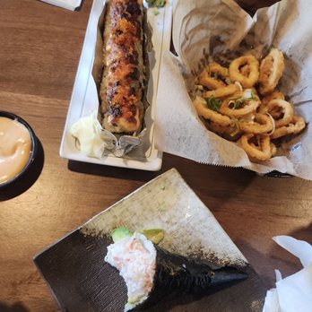 Sushi & More - Deep Fried Calamari California hand roll Lion King - Japanese Near Me - Alameda, California Sushi & More - Deep Fried Calamari California hand roll Lion King - Japanese Near Me - Alameda, California